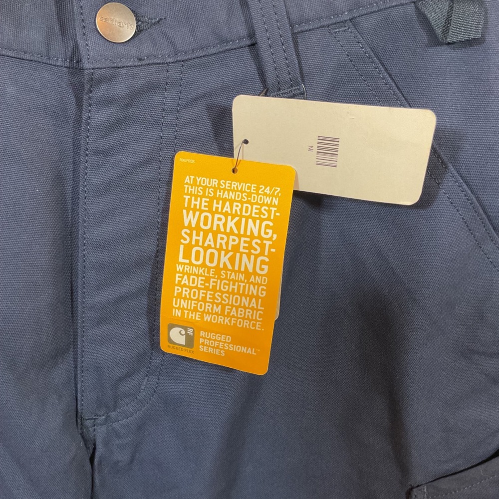 Carhartt Men's Rugged Professional Series Cargo Pants 34x30 Navy Loose Fit Work - Picture 7 of 14